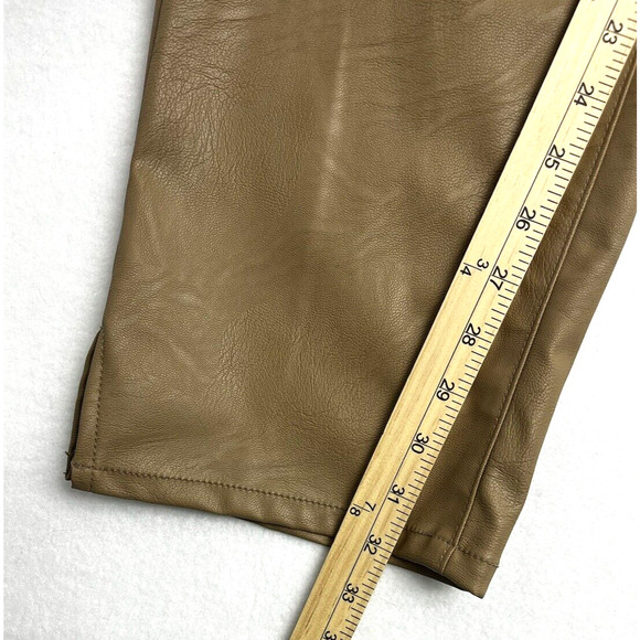 Good American Better Than Leather Good Boy Pants Size 16 Warm Caramel - Picture 5 of 13